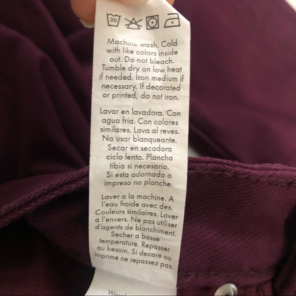 NWT! JustFab Eggplant Purple Skinny Jeans Size 28 - Picture 11 of 11